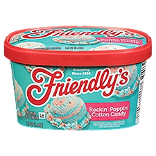 Friendly's Rockin Poppin' Cotton Candy, Premium Ice Cream, 48 Fluid ounce
