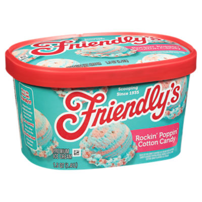 Friendly's Premium Rockin' Poppin' Cotton Candy Ice Cream 1.5 qt 