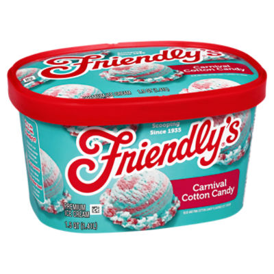 Friendly's Premium Rockin' Poppin' Cotton Candy Ice Cream 1.5 qt