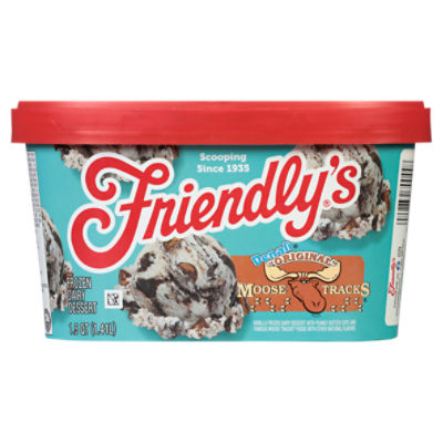 Friendly's Denali Original Moose Tracks Frozen Dairy Dessert 1.5 qt, 1.5 Quart