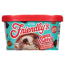 Friendly's Super Stuffed Peanut Butter & Brownies, Frozen Dairy Dessert, 48 Fluid ounce