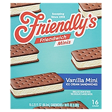 Friendly's Vanilla Friendwich Minis, Ice Cream Sandwiches, 36 Fluid ounce