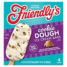 Friendly's Cookie Dough Ice Cream Bars 4ct, 10 Fluid ounce
