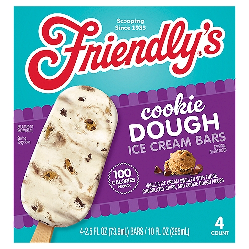 Friendly's Cookie Dough Ice Cream Bars 4ct