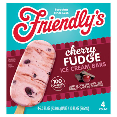Friendly's Cherry Fudge Ice Cream Bars 4ct