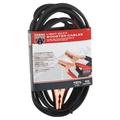 Road Power 12ft 10 Gauge Light Duty Booster Cables