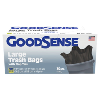 Save on Giant Large Outdoor Flap Tie Trash Bags 30 Gallon Order