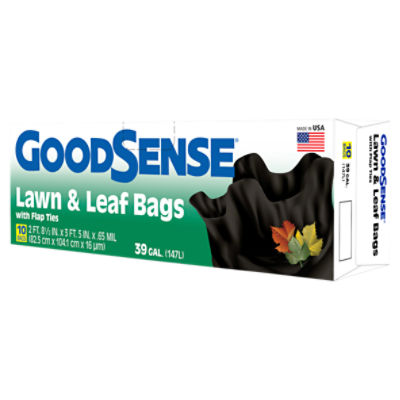 Presto Lawn & Leaf Flap Tie Clear Recycling Bags, 10 ct / 39 gal