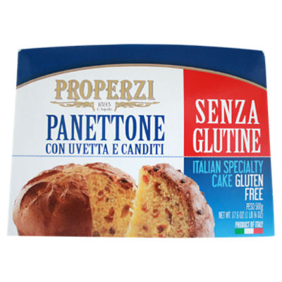 Properzi Gluten Free Panettone Italian Specialty Cake, 17.6 oz