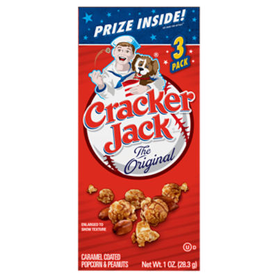 Cracker Jack The Original Caramel Coated Popcorn & Peanuts, 3 count, 1