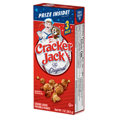 Cracker Jack The Original Caramel Coated Popcorn & Peanuts, 3 count, 1