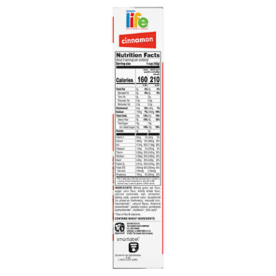 life cereal cinnamon nutrition facts