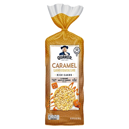 Quaker Caramel Rice Cakes, 6.5 oz
Made with the delicious goodness of whole grain brown rice, and baked to crispy perfection. With tons of great flavors, and 60 calories or less per cake, there's one perfect for every snacking occasion. Or even make one into a meal.