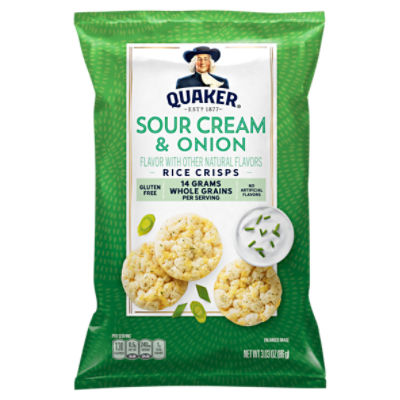 Quaker Rice Crisps Sour Cream & Onion 3.03 Oz