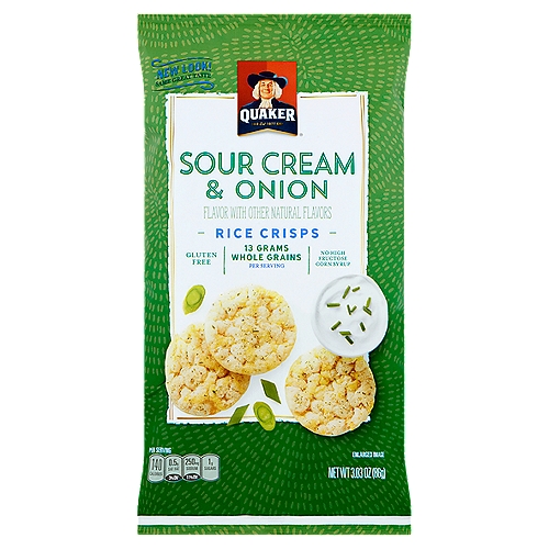 Quaker Sour Cream & Onion Rice Crisps, 3.03 oz