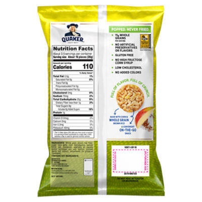 quaker rice cakes nutrition information