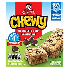 Quaker Chewy Chocolate Chip Granola Bars, 0.84 oz, 8 count