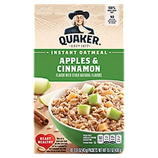 Quaker Apples & Cinnamon, Instant Oatmeal , 15.1 Ounce