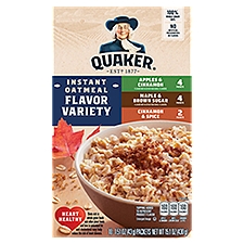 Quaker Flavor Variety, Instant Oatmeal, 15.1 Ounce