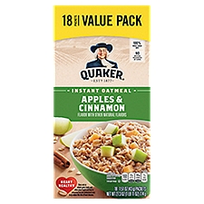 Quaker Instant Oatmeal Apple & Cinnamon 1.51 Oz 18 Count