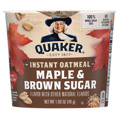 Quaker Maple & Brown Sugar Instant Oatmeal, 1.69 oz ShopRite