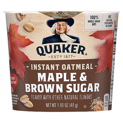 Quaker Maple & Brown Sugar Instant Oatmeal, 1.69 oz