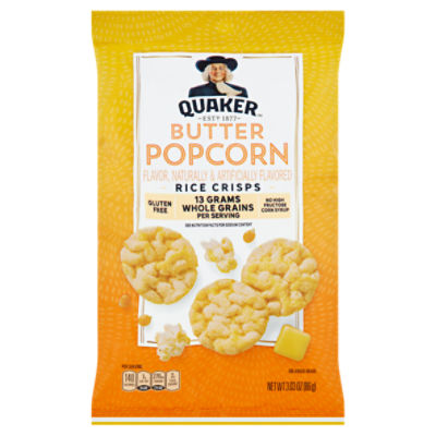 Quaker Butter Popcorn, Rice Crisps