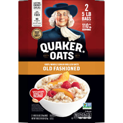 Quaker Old Fashioned, Oats, 80 Oz, 2 Count