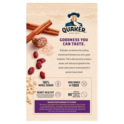 Quaker Cinnamon & Spice Instant Oatmeal, 1.51 oz, 8 count