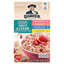 Quaker Instant Oatmeal, Fruit & Cream, 8.4 Ounce