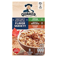 Quaker Flavor Variety Instant Oatmeal, 1.51 oz, 8 count