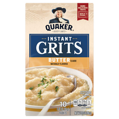 Quaker Butter Flavor Instant Grits, 0.98 oz, 10 count
