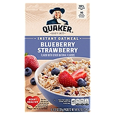 Quaker Instant Oatmeal, Blueberry Strawberry, 8.2 Ounce