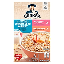 Quaker Instant Oatmeal Low Sugar Fruit and Cream Variety, 1.05 Ounce