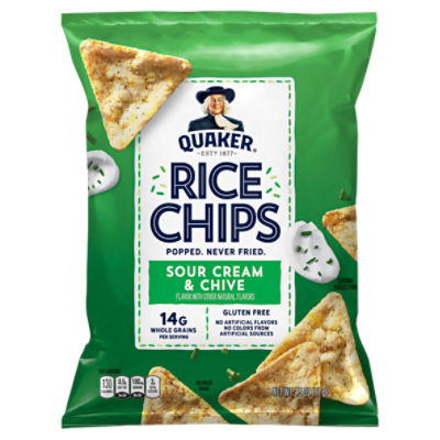 Quaker Rice Chips Sour Cream & Chive 2.5 Oz