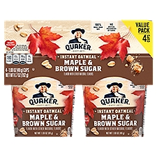 Quaker Instant Oatmeal Maple & Brown Sugar Flavor 1.69 Oz 4 Count