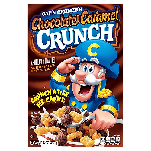 Cap'n Crunch's Chocolate Caramel Crunch Sweetened Corn & Oat Cereal, 11.8 oz