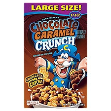 Cap'n Crunch's Chocolate Caramel Crunch Sweetened Corn & Oat Cereal Large Size!, 17.6 oz