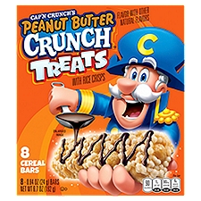 Cap'n Crunch's Treat with Rice Crisps Cereal Bars Peanut Butter Flavor, 0.8 oz, 8 count