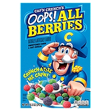 Cap'n Crunch's Sweetened Corn & Oat Cereal Opps! All Berries Naturally & Artificially Flavored 10.3 
