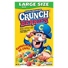 Cap'n Crunch's Sweetened Corn & Oat Cereal Crunch Berries Naturally & Artificially Flavored 16.8 Oz