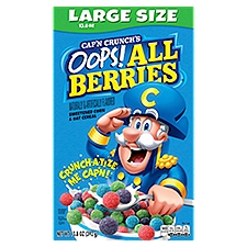 Cap'N Crunch's Sweetened Corn & Oat Cereal Oops! All Berries Naturally & Artificially Flavored 13.8 