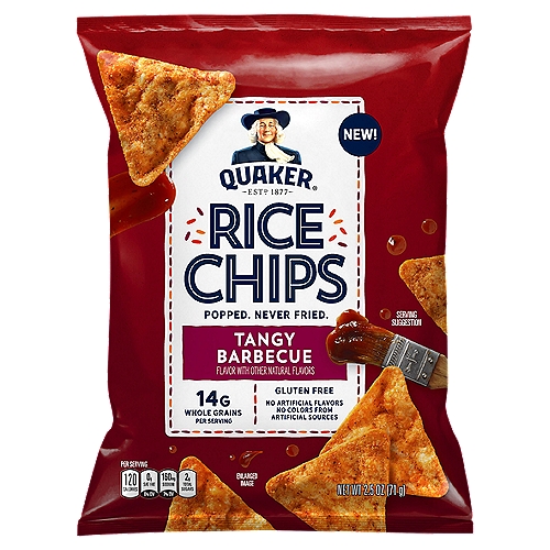 Quaker Rice Chips Tangy Barbecue 2.5 Oz