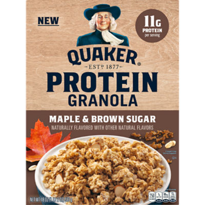 Quaker Protein Granola, Maple & Brown Sugar, 18 Oz