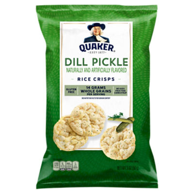 Quaker Rice Crisps Dill Pickle Naturally And Artificially Flavored 3 Oz