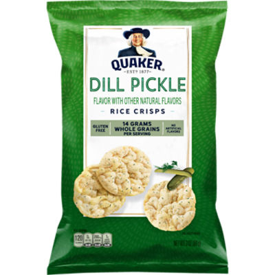 Quaker Rice Crisps Dill Pickle Naturally And Artificially Flavored 3 Oz