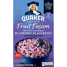 Quaker Instant Oatmeal Fruit Fusion, Blueberry Blackberry, 8.4 Oz, 6 Count