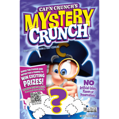 Cap'n Crunch's Crunch Sweetened Corn & Oat Cereal, Mystery Crunch, 12.6 Oz LTO