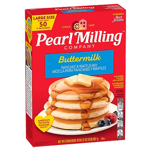 Pearl Milling Company Pancake & Waffle Mix Buttermilk 32 Oz
Families have been starting their day with our easy-to-prepare mixes for over a century. No matter which you try, you'll get pancakes with a light and fluffy texture every time!