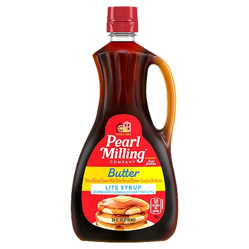 Pearl Milling Company Lite Natural Butter Flavor Syrup, 24 fl oz
There's no better way to top your family's favorite pancakes and waffles than with the incredibly rich and delicious taste of our Pearl Milling Company syrups.